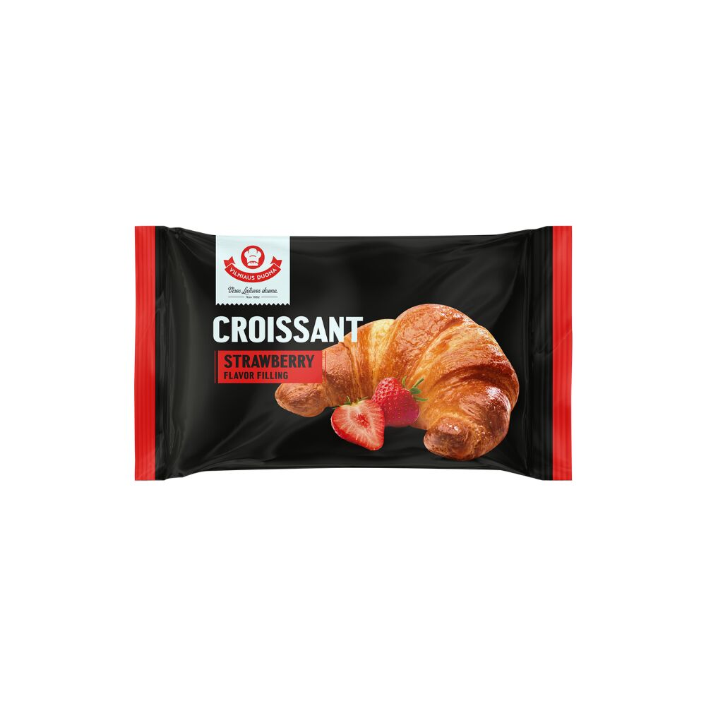 Kruasanas su braškėm